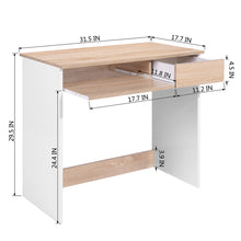 Load image into Gallery viewer, Ideal desk for small spaces with pull-out keyboard drawers - TIK
