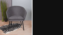 Load and play video in Gallery viewer, Modern and comfortable small armchair in fabric - DIXIER
