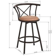 Load image into Gallery viewer, HAILEY 24IN Industrial PU BarstoolS(Set of 2)-HomyCasa
