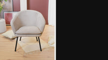 Load and play video in Gallery viewer, Modern and comfortable small armchair in fabric - DIXIER
