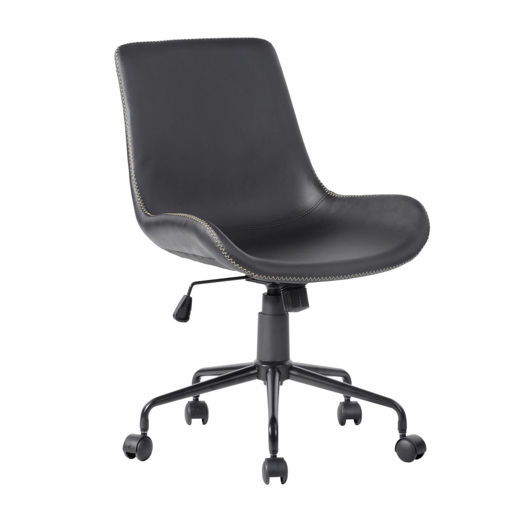 Adjustable Height Home Office 360 Degree Swivel Black Soft Faux Leather PU For Office Office Chair Desk Chair