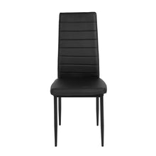 Load image into Gallery viewer, Set of 4 modern black dining chairs with comfortable high back - ANN
