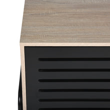 Load image into Gallery viewer, Black and light wood storage chest for living room - AURORA
