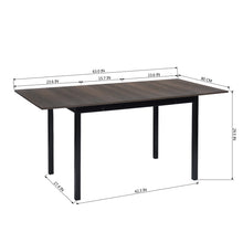 Load image into Gallery viewer, Extendable dining table for 4 to 6 people industrial style wood and black - BARI BLACK

