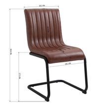 Load image into Gallery viewer, Modern PU Chairs for Home Office, Guest Reception Chair Leisure Chairs Dining Chair with Black Metal Legs for Living Room 2 pcs
