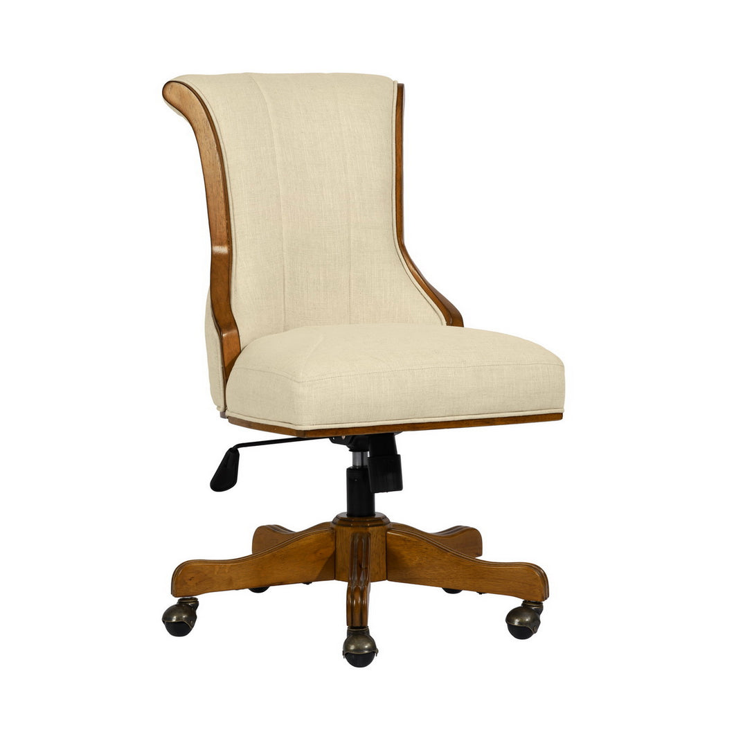 BRIGID Solid Rubber Wood Structure Leg Task Chair - HomyCasa