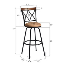Load image into Gallery viewer, Swivel Adjustable Height Counter &amp; Bar Stool( Set of 2)
