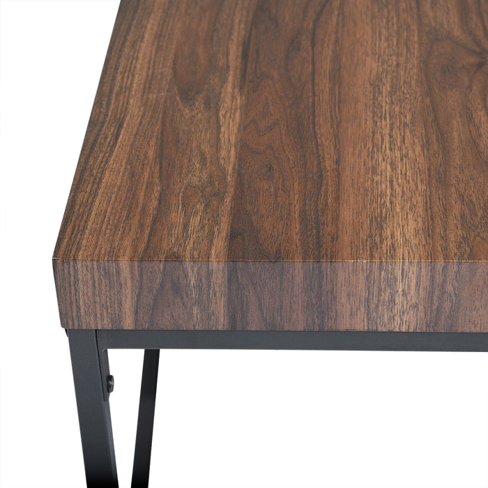 Living Room Classic Design Wood painting Metal Leg Coffee Table - HomyCasa