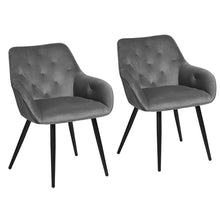 Load image into Gallery viewer, Set of two contemporary looking chairs with padded backs - CHANDLER
