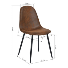 Load image into Gallery viewer, Mid-Century Modern Fabric Dining Chairs with Walnut Painting legs (Set of 4)
