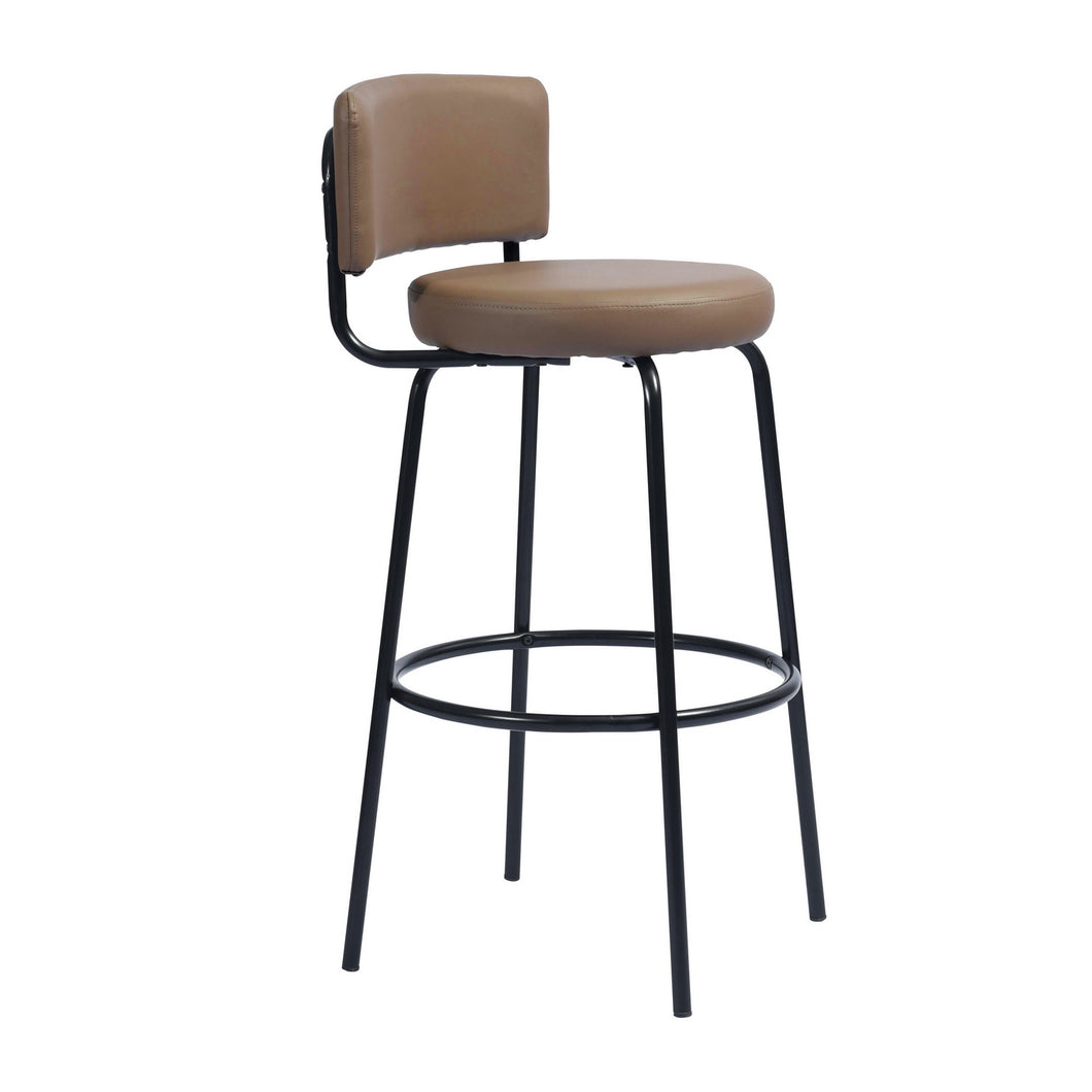 Industrial Faux Leather High/Counter Bar Stool (Set of 2)