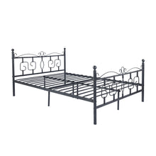 Load image into Gallery viewer, HomyCasa 82.7 In. Black Metal Platform Bed - Double Size
