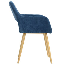 Load image into Gallery viewer, Scandinavian style dining chair in blue velvet - CROMWELL DARK BLUE
