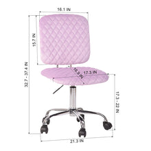 Load image into Gallery viewer, Colourful purple-pink office chair, fully cushioned, on castors - DENI LILAC
