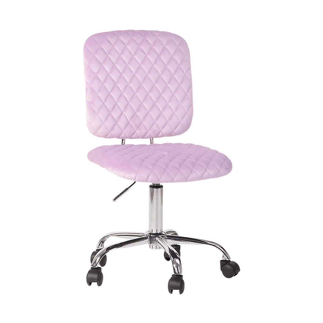 Colourful purple-pink office chair, fully cushioned, on castors - DENI LILAC