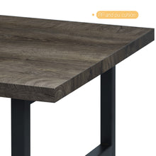 Load image into Gallery viewer, dining table with two benches in industrial style with natural wood effect - DEVIN
