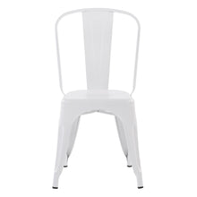 Load image into Gallery viewer, HomyCasa Industrial Metal Dining Chairs Set of 4, Tolix Style Indoor Outdoor Use Stackable Side Chairs with Splat Back for Patio, Kitchen, Restaurant, Bistro and Cafe
