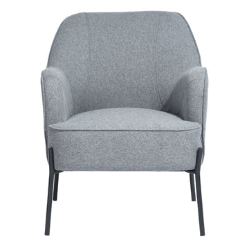 Dugan Modern Minimalist Design Grey Fabric Leisure Accent Chair