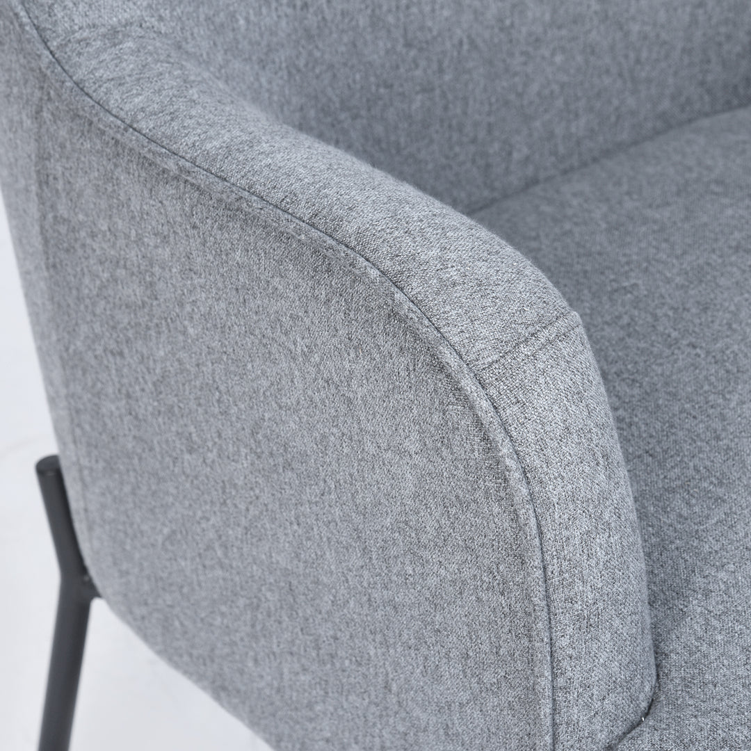 Dugan Modern Minimalist Design Grey Fabric Leisure Accent Chair-HOMY CASA