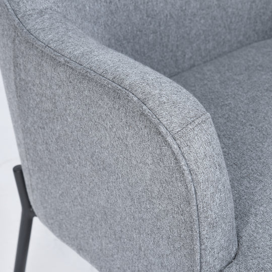 Dugan Modern Minimalist Design Grey Fabric Leisure Accent Chair-HOMY CASA