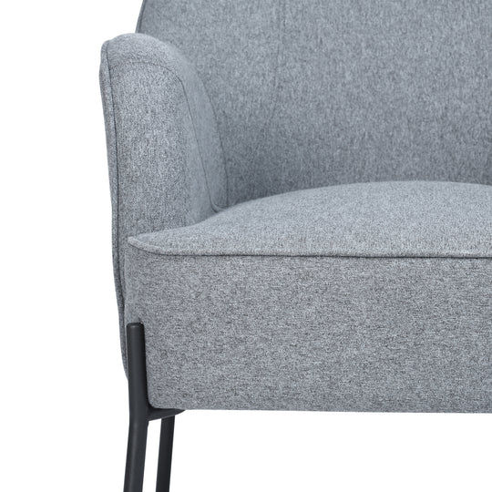 Dugan Modern Minimalist Design Grey Fabric Leisure Accent Chair-HOMY CASA