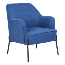 Load image into Gallery viewer, Leisure Chair Blue Fabric Soft Seat Accent Chair For Living Room - Homy Casa
