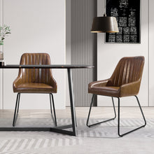 Load image into Gallery viewer, Modern and original dining chair in faux leather - DUKE
