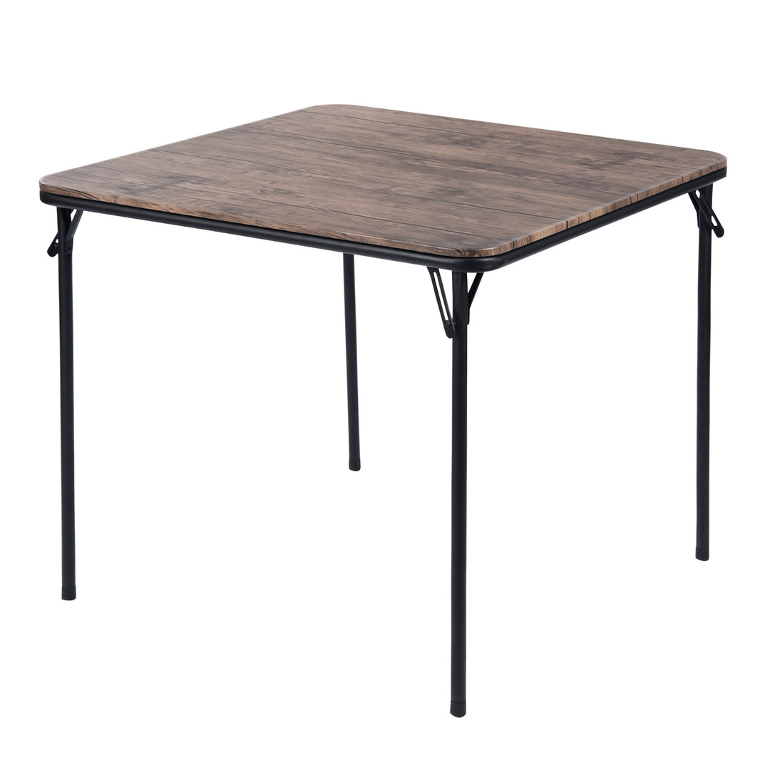fern square dining table - mdf top with black metal legs - modern and stylish for dining room or kitchen