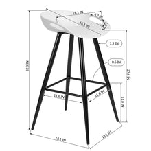Load image into Gallery viewer, Modern Dining Room White PP seat Metal Leg Barstool
