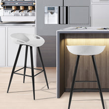 Load image into Gallery viewer, Modern Dining Room White PP seat Metal Leg Barstool
