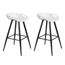 Load image into Gallery viewer, Modern Dining Room White PP seat Metal Leg Barstool
