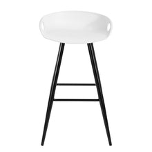 Load image into Gallery viewer, Modern Dining Room White PP seat Metal Leg Barstool
