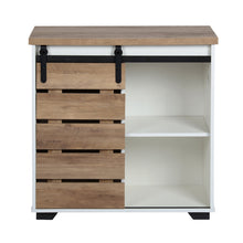 Load image into Gallery viewer, Design storage unit for living room  with wood effect door - FREESIA
