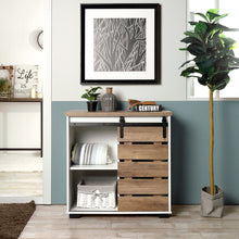 Load image into Gallery viewer, Design storage unit for living room  with wood effect door - FREESIA
