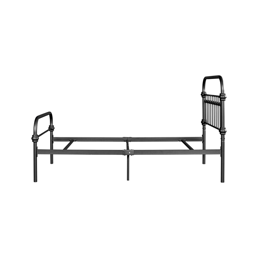 HomyCasa Black/White Modern Metal Bed - 3 Size: Full/Queen/Twin - HomyCasa