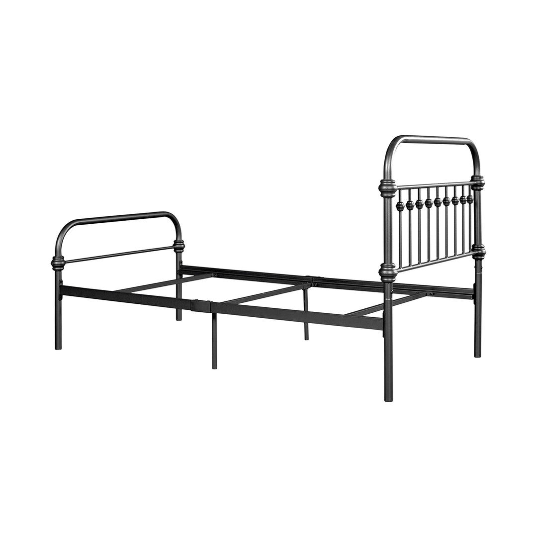 HomyCasa Black/White Modern Metal Bed - 3 Size: Full/Queen/Twin - HomyCasa