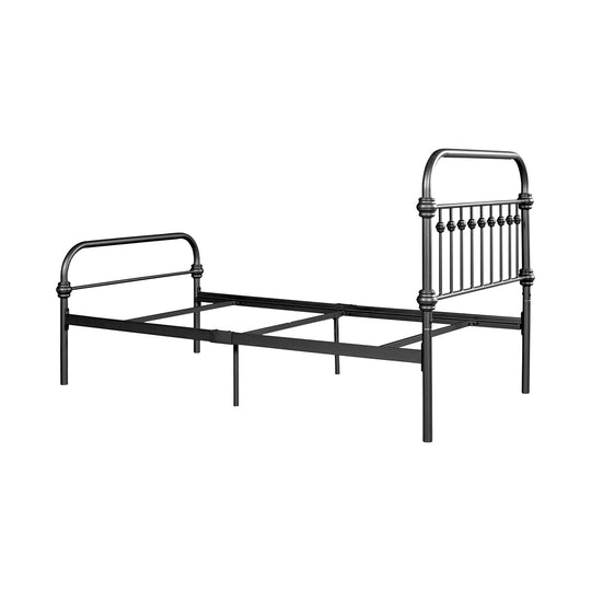 HomyCasa Black/White Modern Metal Bed - 3 Size: Full/Queen/Twin - HomyCasa