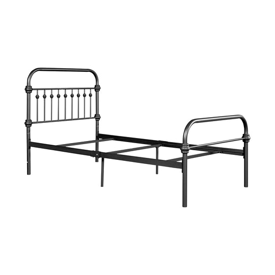 HomyCasa Black/White Modern Metal Bed - 3 Size: Full/Queen/Twin - HomyCasa