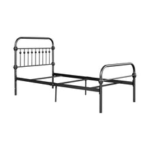 Load image into Gallery viewer, HomyCasa Black/White Modern Metal Bed - 3 Size: Full/Queen/Twin
