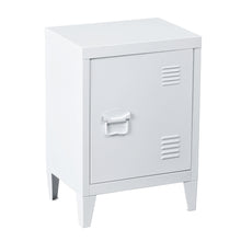 Load image into Gallery viewer, Graves Metal Storage Cabinet Stand 57.5cm Shelves White
