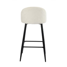 Load image into Gallery viewer, Kitchen Modern Grey Velvet seat and back Metal leg Barstool - HASEEB TERRY GREY

