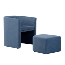 Load image into Gallery viewer, Living Room Accent Chair with Ottoman Blue
