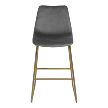 Load image into Gallery viewer, Modern Square Velet Bar Stools with Back and Gold Leg,Set of 2,Counter Height Bar Stool
