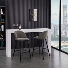 Load image into Gallery viewer, 26&quot; Upholstered Counter Height Bar Stool Bar Chairs Set of 2
