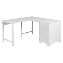 Load image into Gallery viewer, Scandinavian Style L-Shape Desk with One File Cabinet and One Drawer in 55.1&quot; Width
