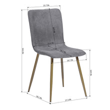Load image into Gallery viewer, Modren Dining Chairs Set of 4,with Fabric Seat &amp; Back with Golden Legs for Dining Room
