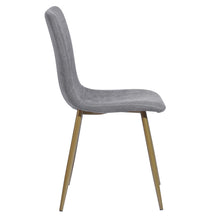 Load image into Gallery viewer, Modren Dining Chairs Set of 4,with Fabric Seat &amp; Back with Golden Legs for Dining Room
