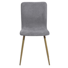 Load image into Gallery viewer, Modren Dining Chairs Set of 4,with Fabric Seat &amp; Back with Golden Legs for Dining Room
