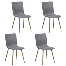 Load image into Gallery viewer, Modren Dining Chairs Set of 4,with Fabric Seat &amp; Back with Golden Legs for Dining Room
