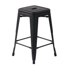 Load image into Gallery viewer, 39F Industrial 24 Inch Metal Bar Stools Set of 2, Tolix Style Backless Stackable Stools for Kitchen, Bistro, Pub
